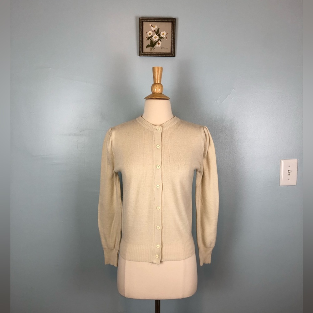 🌼Vintage Golden Touch Puff Sleeve Cardigan🌼